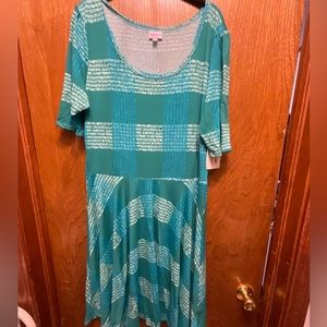 LuLaRoe - Nicole - 3XL - Green w/green stripes - NWT